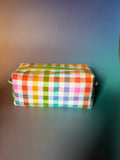 Rainbow Gingham Flannel Boxy Bag