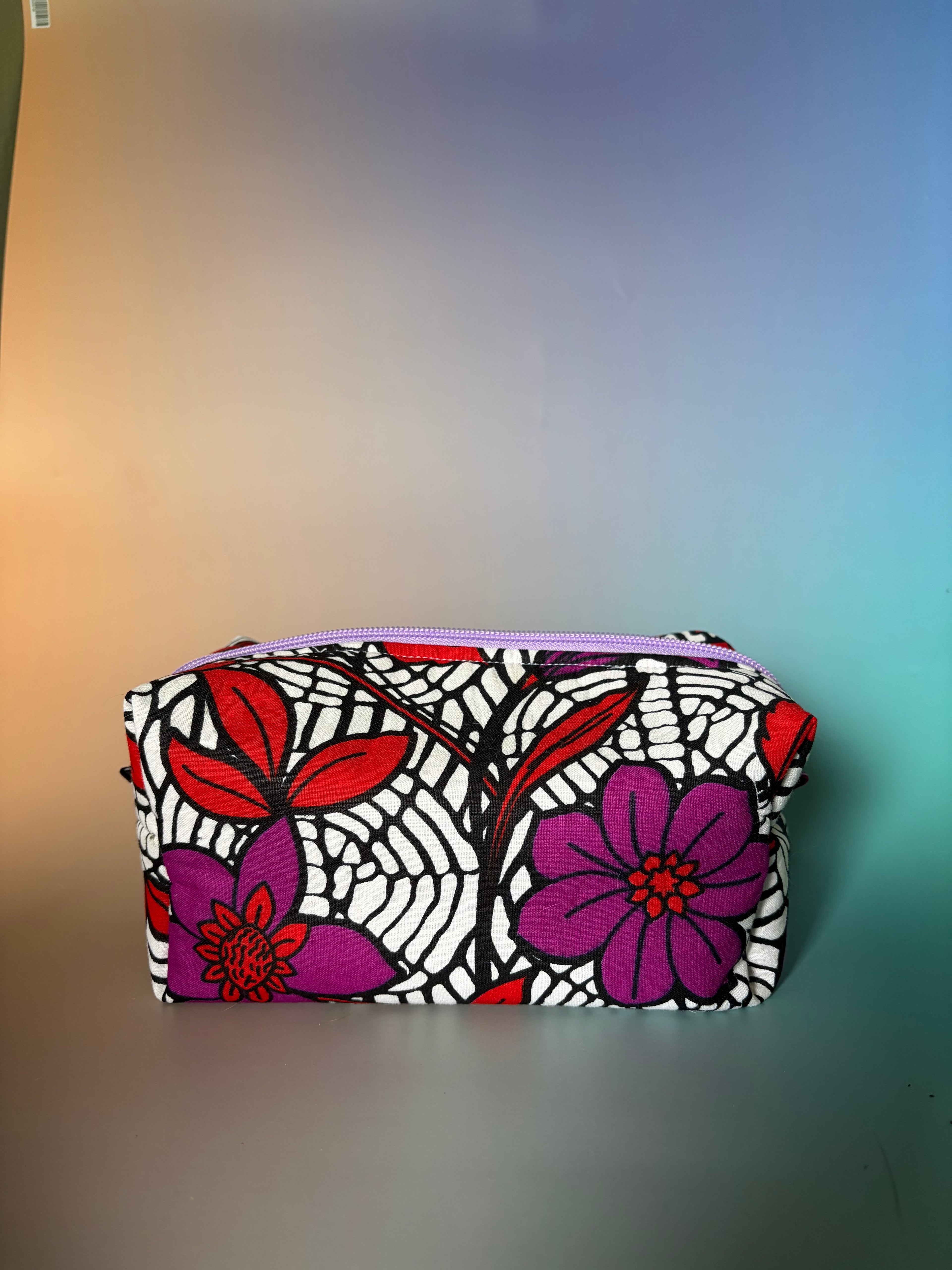 Flowers and Webs Boxy Pouch