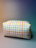 Rainbow Stripes Flannel Boxy Pouch