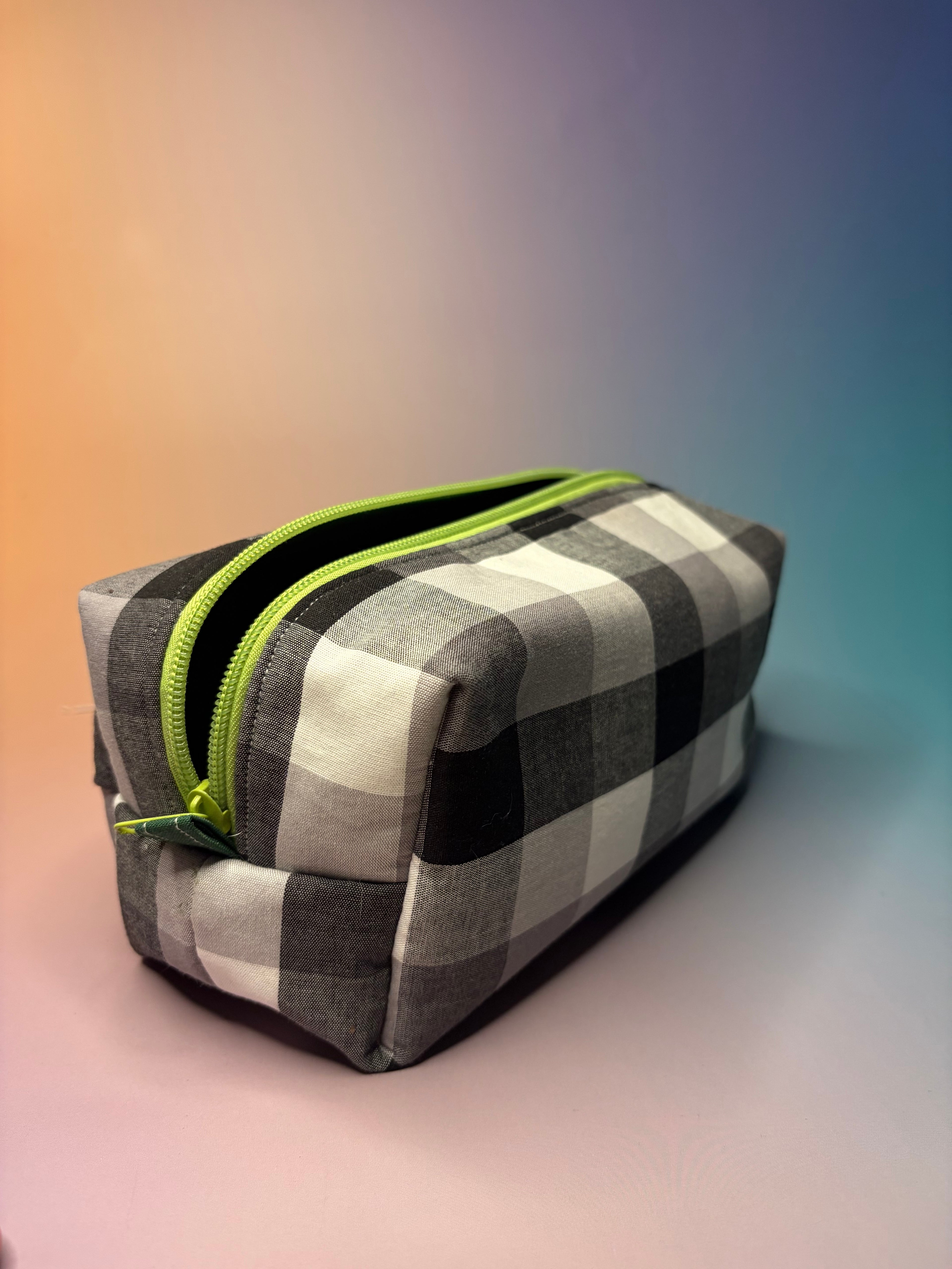 Goth Gingham Boxy Pouch