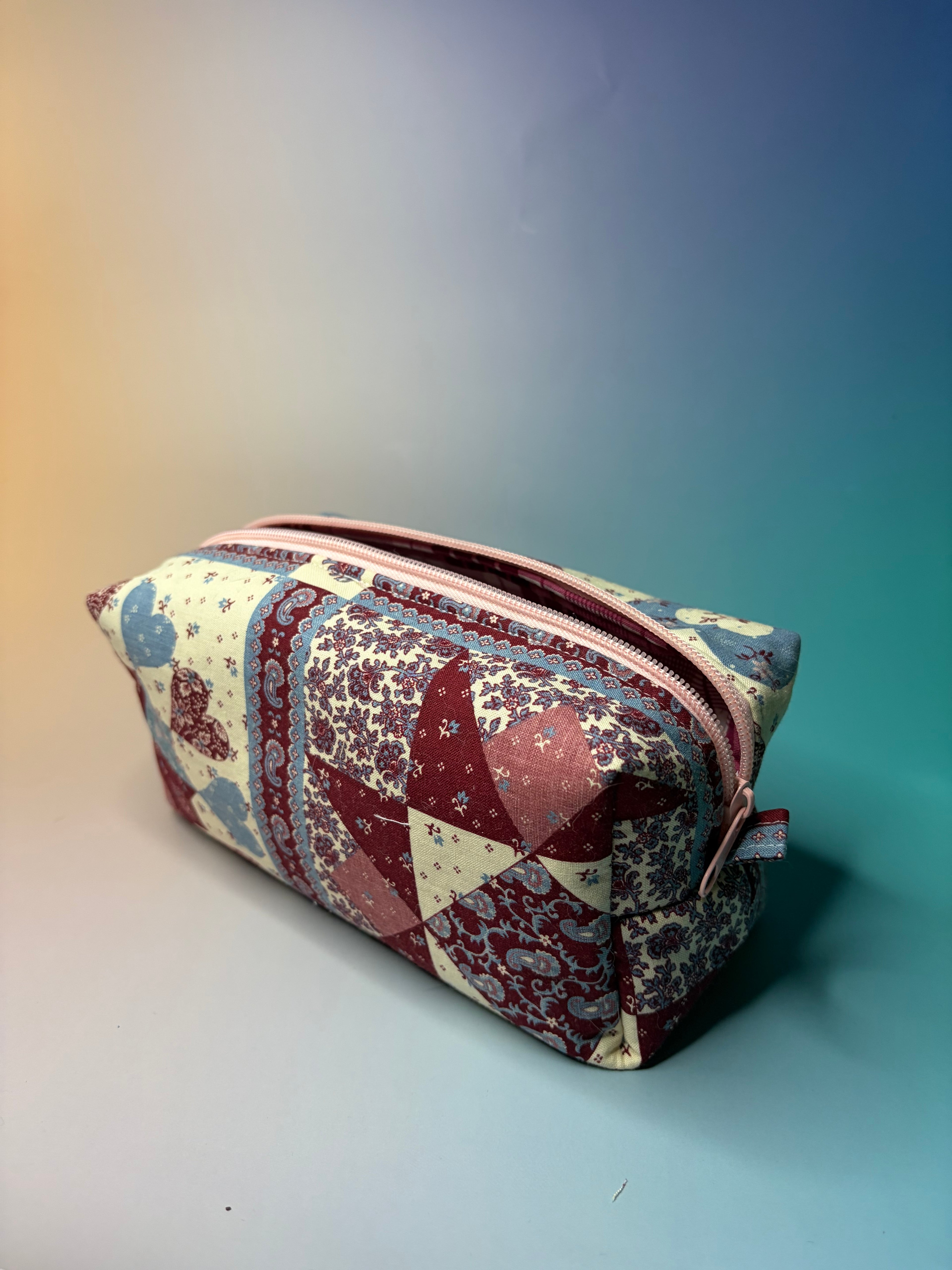 Quilty Heart Cosmetic Boxy Pouch
